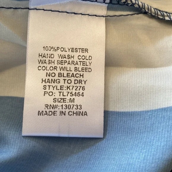 Lightweight striped navy & cream blouse by Umgee.  Medium.  NWT. - Picture 4 of 4